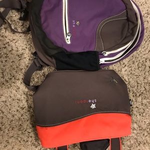 Sherpani lunch bag and backpack